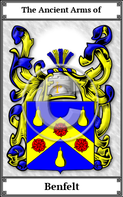 Benfelt Family Crest Download (JPG) Book Plated - 600 DPI