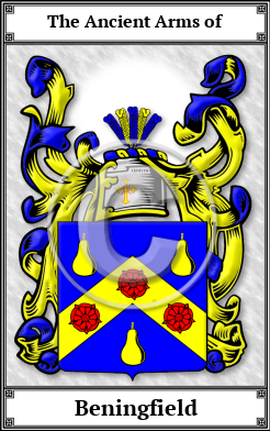 Beningfield Family Crest Download (JPG)  Book Plated - 150 DPI