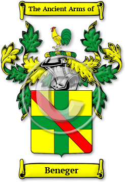 Beneger Family Crest Download (jpg) Legacy Series - 150 DPI
