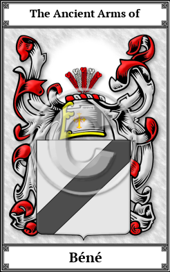 Béné Family Crest Download (JPG)  Book Plated - 150 DPI