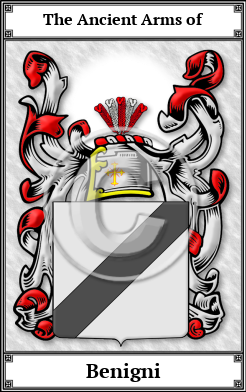 Benigni Family Crest Download (JPG) Book Plated - 600 DPI