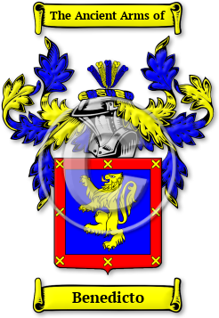 Benedicto Family Crest Download (jpg) Legacy Series - 150 DPI