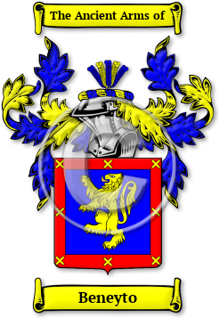 Beneyto Family Crest Download (jpg) Legacy Series - 150 DPI
