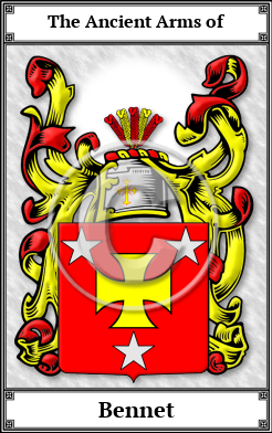 Bennet Family Crest Download (JPG)  Book Plated - 150 DPI