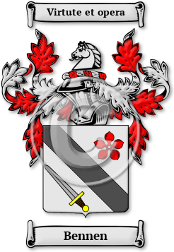 Bennen Family Crest Download (jpg) Legacy Series - 150 DPI