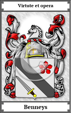 Benneys Family Crest Download (JPG)  Book Plated - 150 DPI