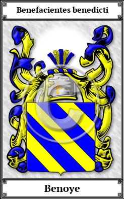 Benoye Family Crest Download (JPG)  Book Plated - 150 DPI