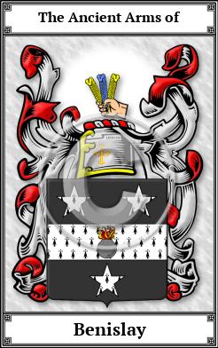 Benislay Family Crest Download (JPG) Book Plated - 600 DPI