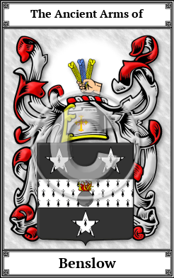 Benslow Family Crest Download (JPG)  Book Plated - 150 DPI