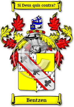 Bentzen Family Crest Download (jpg) Legacy Series - 150 DPI
