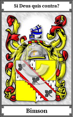 Bimson Family Crest Download (JPG) Book Plated - 600 DPI