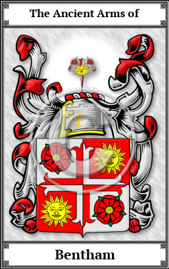 Bentham Family Crest Download (JPG)  Book Plated - 150 DPI