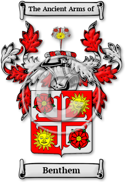 Benthem Family Crest Download (jpg) Legacy Series - 150 DPI