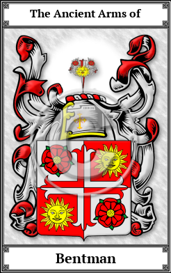 Bentman Family Crest Download (JPG)  Book Plated - 150 DPI