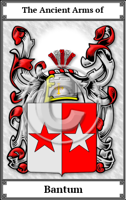 Bantum Family Crest Download (JPG) Book Plated - 600 DPI