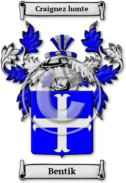 Bentik Family Crest Download (jpg) Legacy Series - 150 DPI