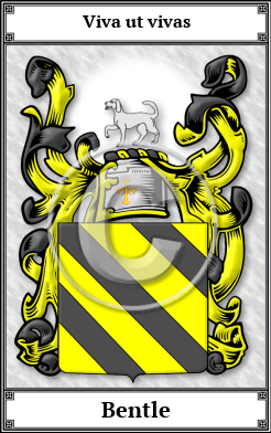 Bentle Family Crest Download (JPG)  Book Plated - 150 DPI