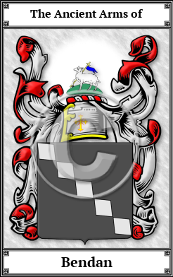 Bendan Family Crest Download (JPG) Book Plated - 600 DPI