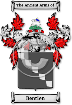 Bentien Family Crest Download (jpg) Legacy Series - 150 DPI