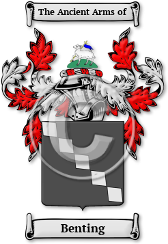 Benting Family Crest Download (jpg) Legacy Series - 150 DPI