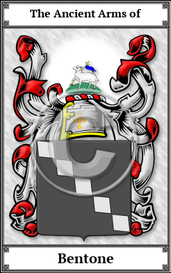 Bentone Family Crest Download (JPG)  Book Plated - 150 DPI