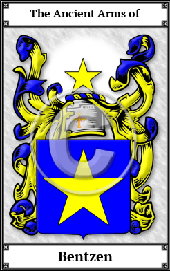 Bentzen Family Crest Download (JPG) Book Plated - 600 DPI