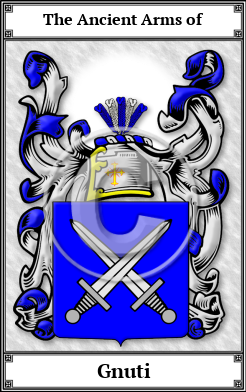 Gnuti Family Crest Download (JPG)  Book Plated - 150 DPI