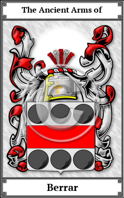 Berrar Family Crest Download (JPG)  Book Plated - 150 DPI