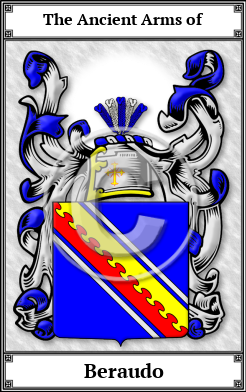 Beraudo Family Crest Download (JPG) Book Plated - 600 DPI