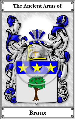 Braux Family Crest Download (JPG)  Book Plated - 150 DPI