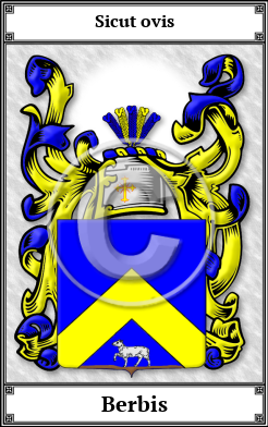 Berbis Family Crest Download (JPG) Book Plated - 600 DPI