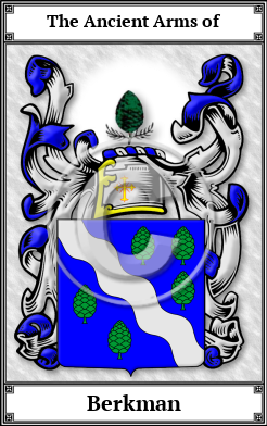 Berkman Family Crest Download (JPG)  Book Plated - 150 DPI