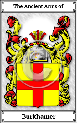 Burkhamer Family Crest Download (JPG) Book Plated - 600 DPI