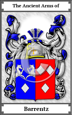 Barrentz Family Crest Download (JPG) Book Plated - 600 DPI