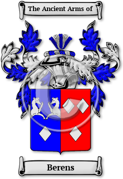 Berens Family Crest Download (jpg) Legacy Series - 150 DPI