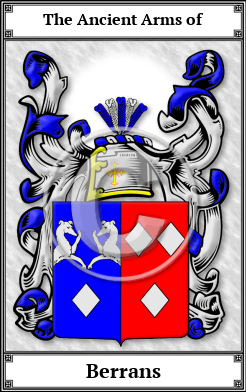 Berrans Family Crest Download (JPG)  Book Plated - 150 DPI