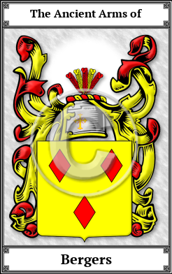 Bergers Family Crest Download (JPG)  Book Plated - 150 DPI