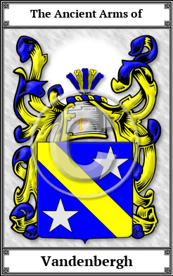 Vandenbergh Family Crest Download (JPG)  Book Plated - 150 DPI
