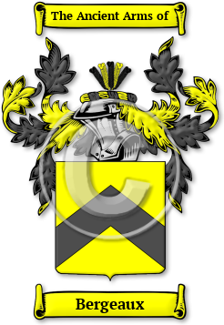 Bergeaux Family Crest Download (jpg) Legacy Series - 150 DPI