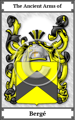 Bergé Family Crest Download (JPG)  Book Plated - 150 DPI
