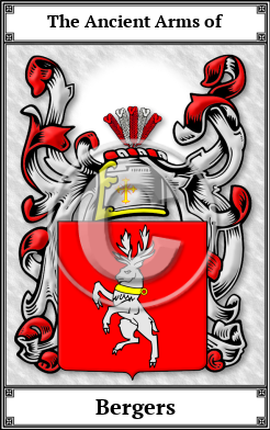 Bergers Family Crest Download (JPG)  Book Plated - 150 DPI