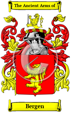 Bergen Family Crest Download (JPG) Heritage Series - 600 DPI