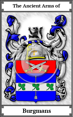 Burgmans Family Crest Download (JPG) Book Plated - 600 DPI