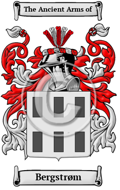 Bergstrøm Family Crest/Coat of Arms