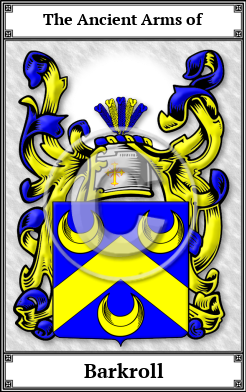 Barkroll Family Crest Download (JPG) Book Plated - 600 DPI