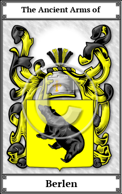 Berlen Family Crest Download (JPG)  Book Plated - 150 DPI