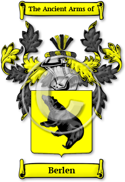 Berlen Family Crest Download (jpg) Legacy Series - 150 DPI