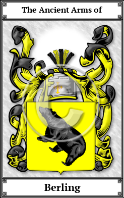 Berling Family Crest Download (JPG)  Book Plated - 150 DPI
