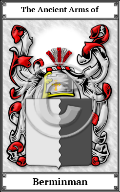 Berminman Family Crest Download (JPG) Book Plated - 600 DPI