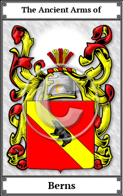 Berns Family Crest Download (JPG) Book Plated - 600 DPI